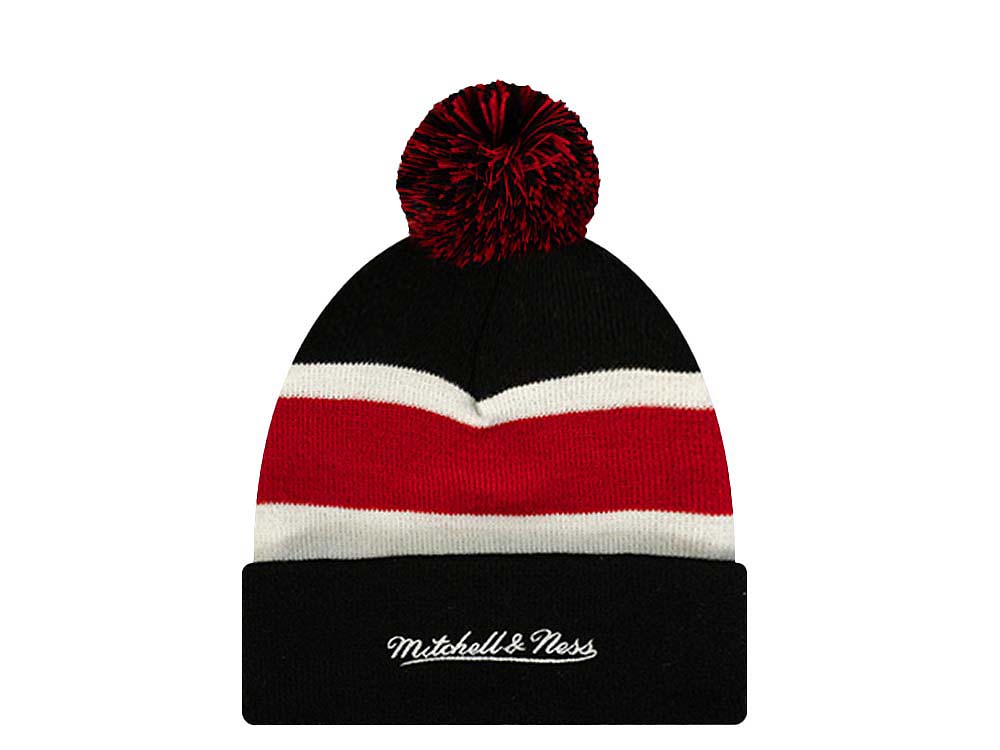 Mitchell & Ness Chicago Blackhawks Stripe Pom Knit