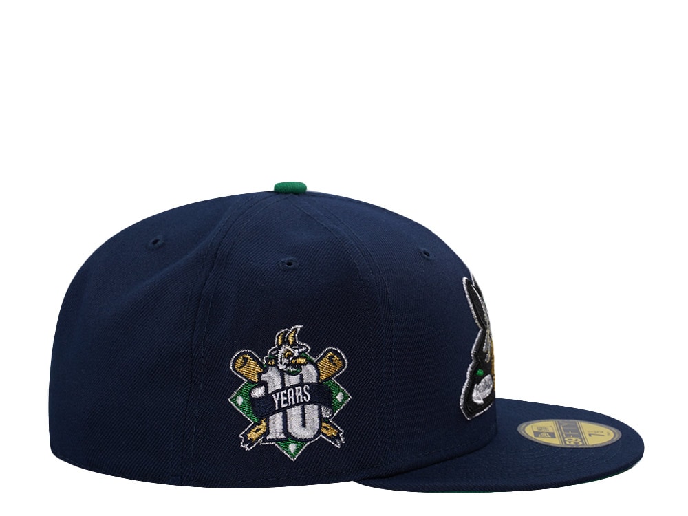 New Era Hartford Yard Goats 10th Anniversary Ocean Blue Prime Edition 59Fifty Fitted Hat