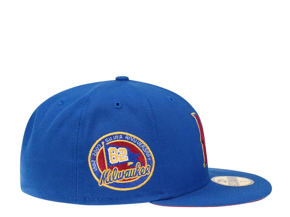 New Era Milwaukee Brewers Silver Anniversary 1982 Golden Goal Edition 59Fifty Fitted Hat