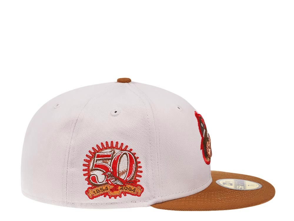 New Era Baltimore Orioles 50th Anniversary Stone Copper Prime Edition 59Fifty Fitted Hat