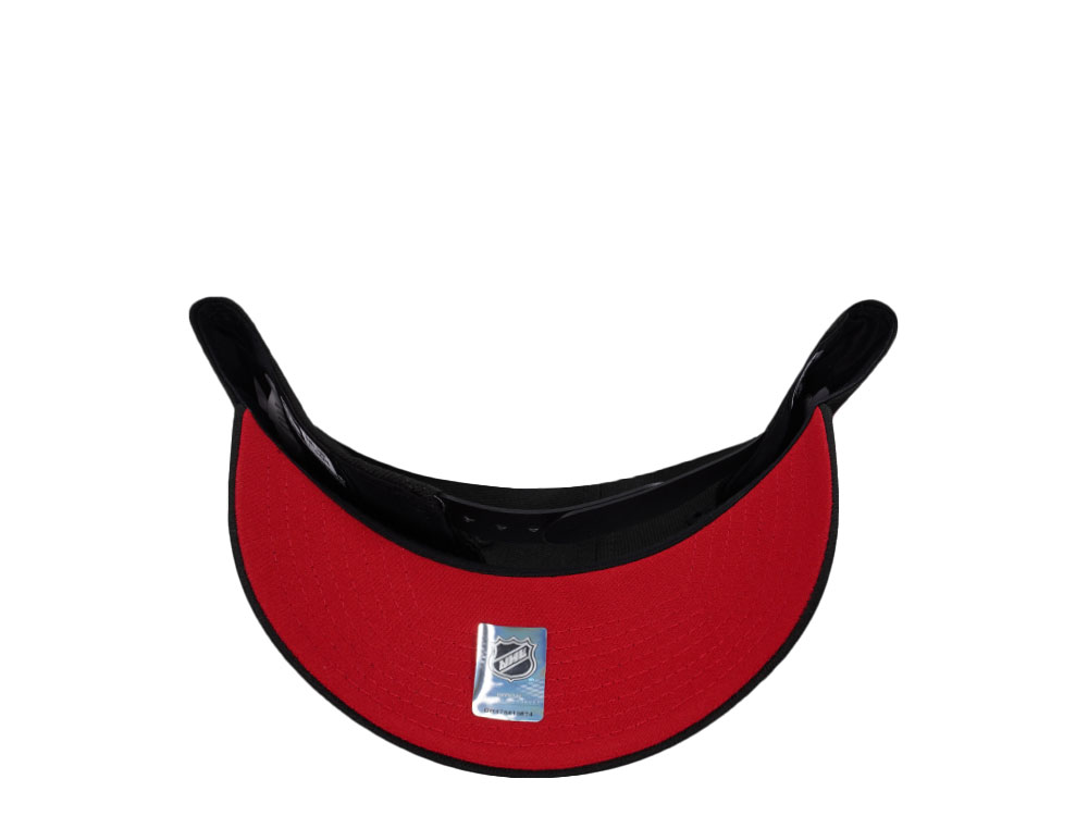 New Era Anaheim Ducks 10th Anniversary Metallic Blackout Red Edition 9Forty A Frame Snapback Hat