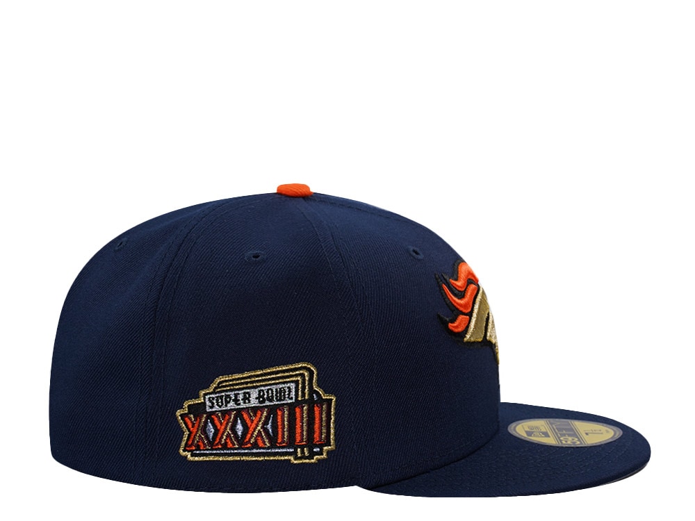 New Era Denver Broncos Super Bowl XXXIII Ocean Blue Prime Edition 59Fifty Fitted Hat