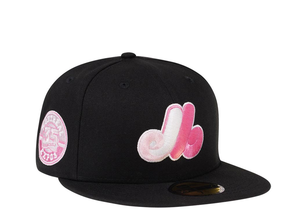 New Era Montreal Expos 35th Anniversary Black and Pink Edition 59Fifty Fitted Hat