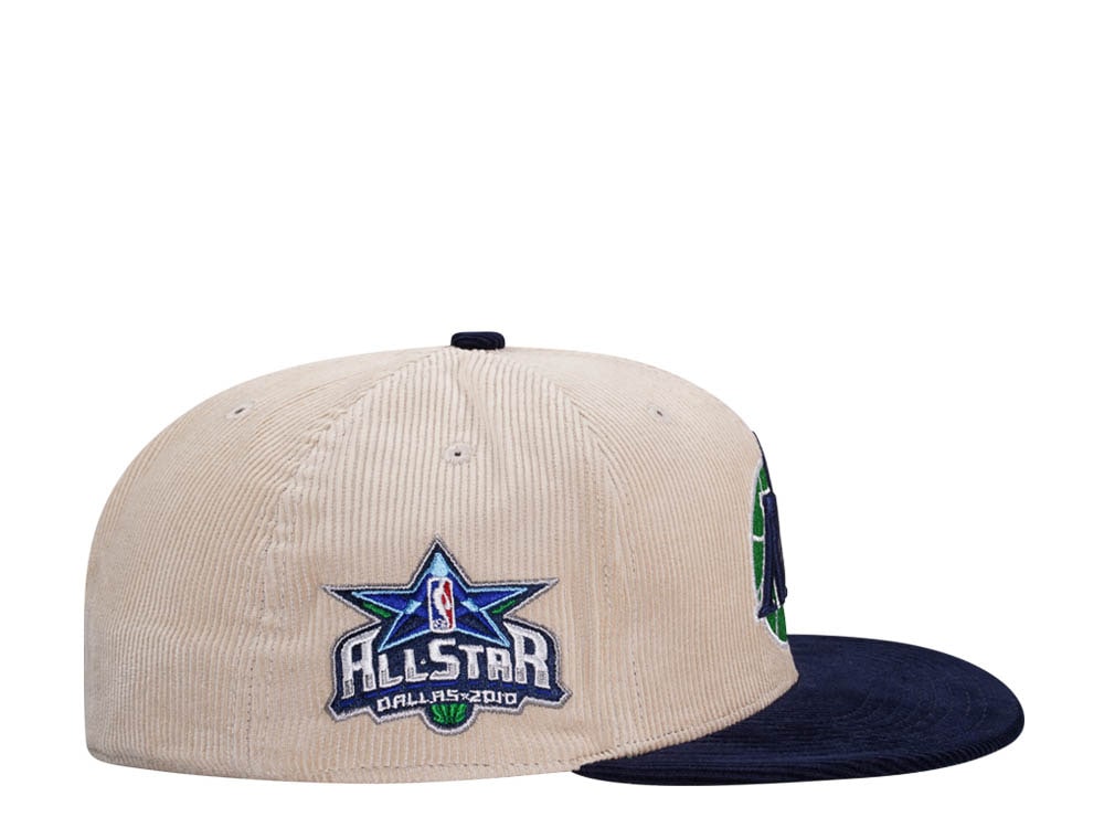 Mitchell & Ness Dallas Mavericks All Star 2010 Two Tone Hardwood Classic Cord Edition Dynasty Fitted Hat