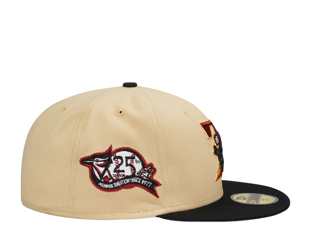 New Era Toronto Blue Jays 25th Anniversary Vegas Gold Two Tone Edition 59Fifty Fitted Hat