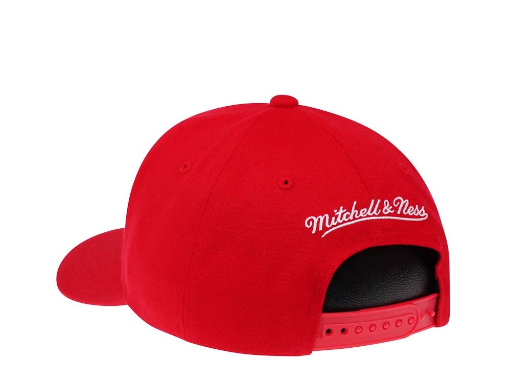 Mitchell & Ness Los Angeles Clippers Team Ground Red Line Solid Flex Snapback Hat
