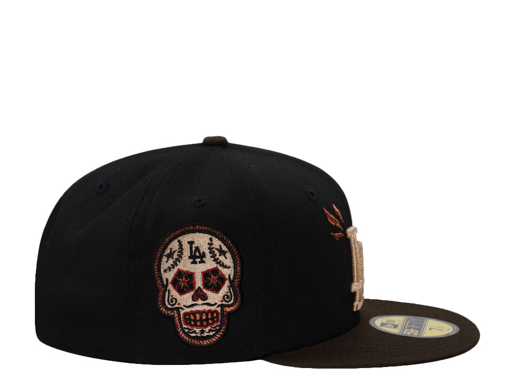 New Era Los Angeles Dodgers Skull Black Two Tone Edition 59Fifty Fitted Hat
