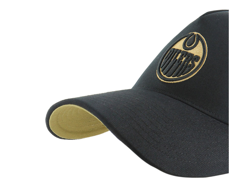 47Brand Edmonton Oilers Vintage Stanley Black Sure Shot Edition MVP Snapback Hat