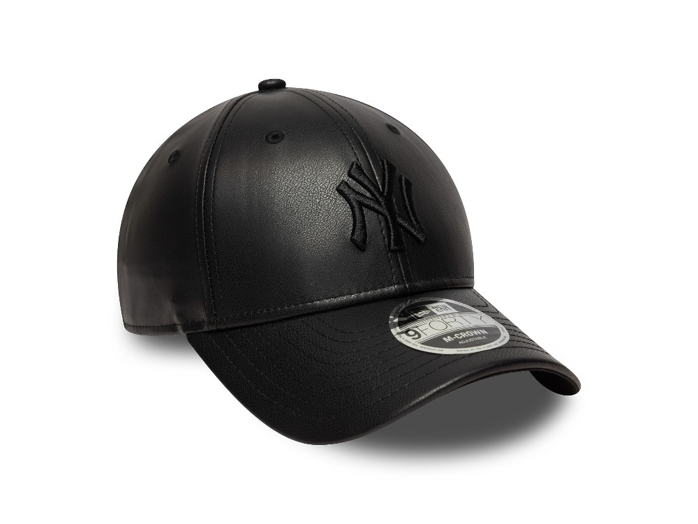 New Era New York Yankees Black PU Leather Edition 9Forty M Crown