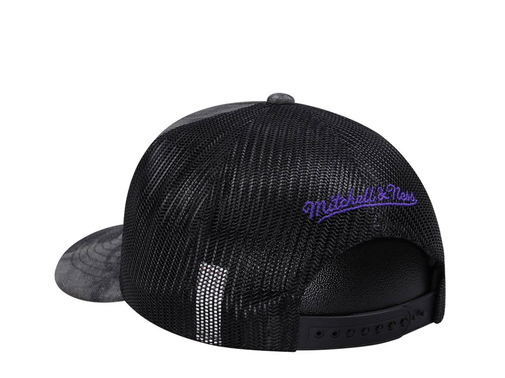 Mitchell & Ness Milwaukee Bucks Burnt Ends Black Trucker Snapback Hat