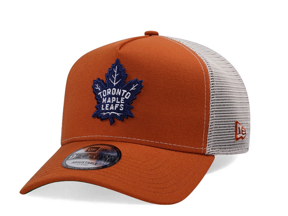 New Era Toronto Maple Leafs Classic Rust Trucker Edition 9Forty A Frame Snapback Hat