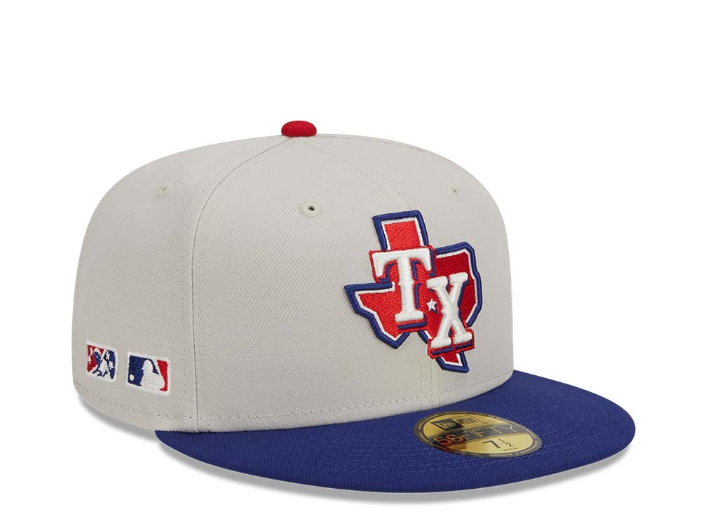 New Era Texas Rangers Farm Team Stone Throwback Two Tone Edition 59Fifty Fitted Hat