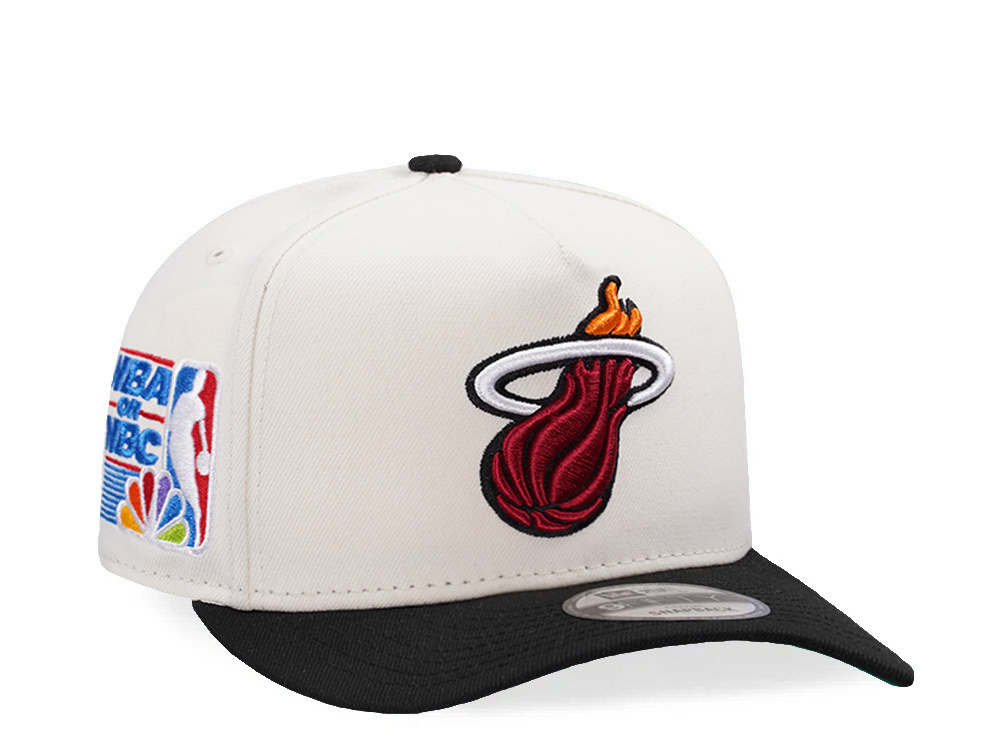 New Era Miami Heat NBA on NBA Chrome Two Tone Edition 9Fifty A Frame Snapback Hat