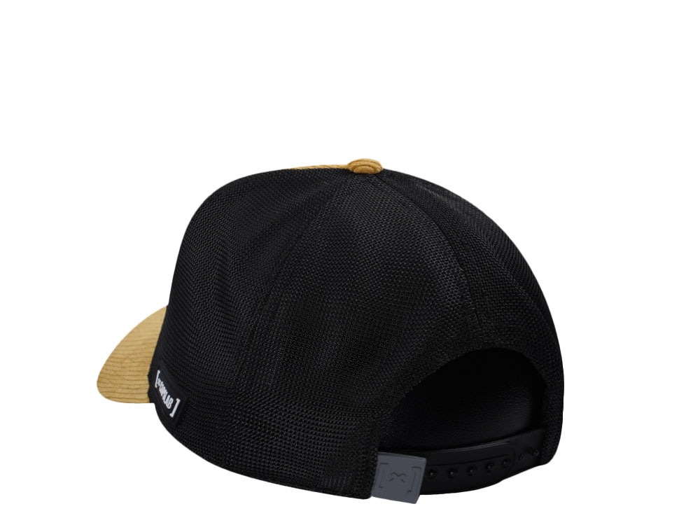 Capslab Square Patch Handy Smurf Brown Cord Trucker Snapback Hat