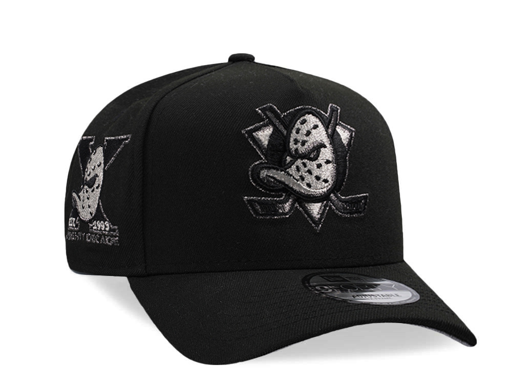New Era Anaheim Ducks 10th Anniversary Black Prime Edition 9Forty A Frame Snapback Hat