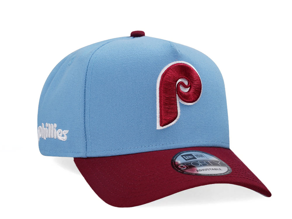 New Era Philadelphia Phillies Sky Blue Two Tone Edition 9Forty A Frame Snapback Hat