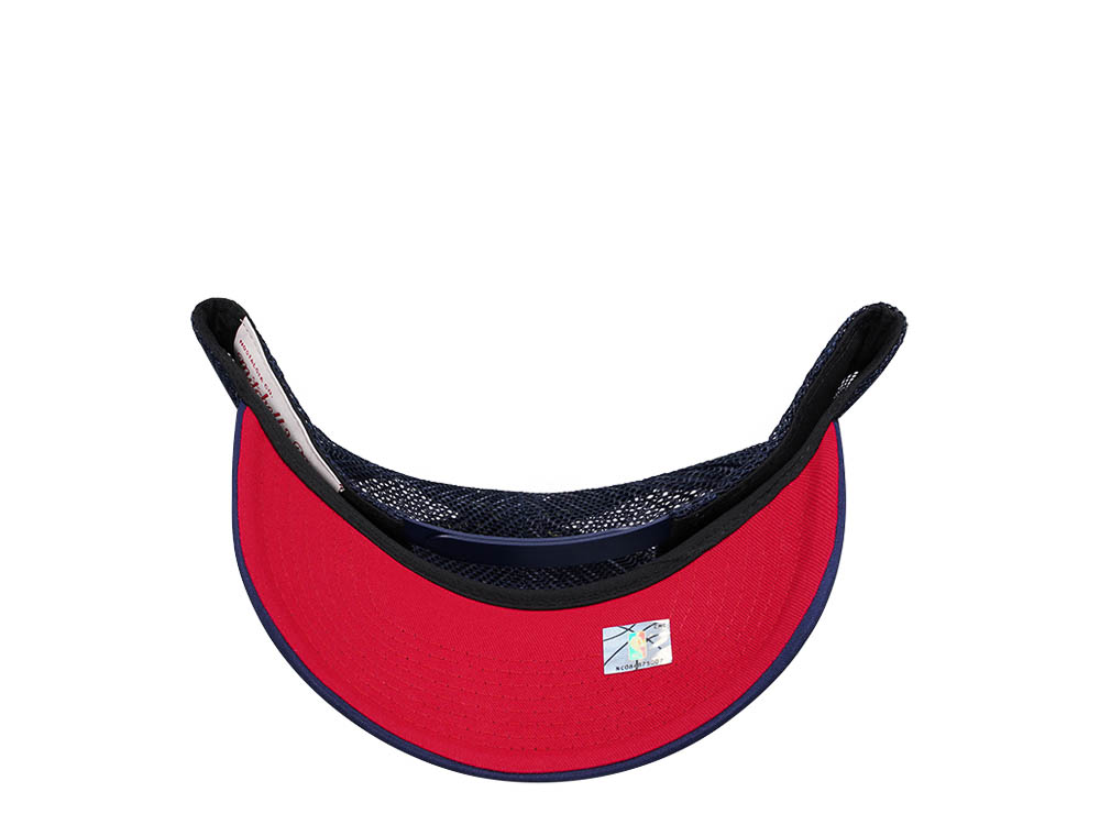 Mitchell & Ness Houston Rockets Navy Billboard Trucker Snapback Hat
