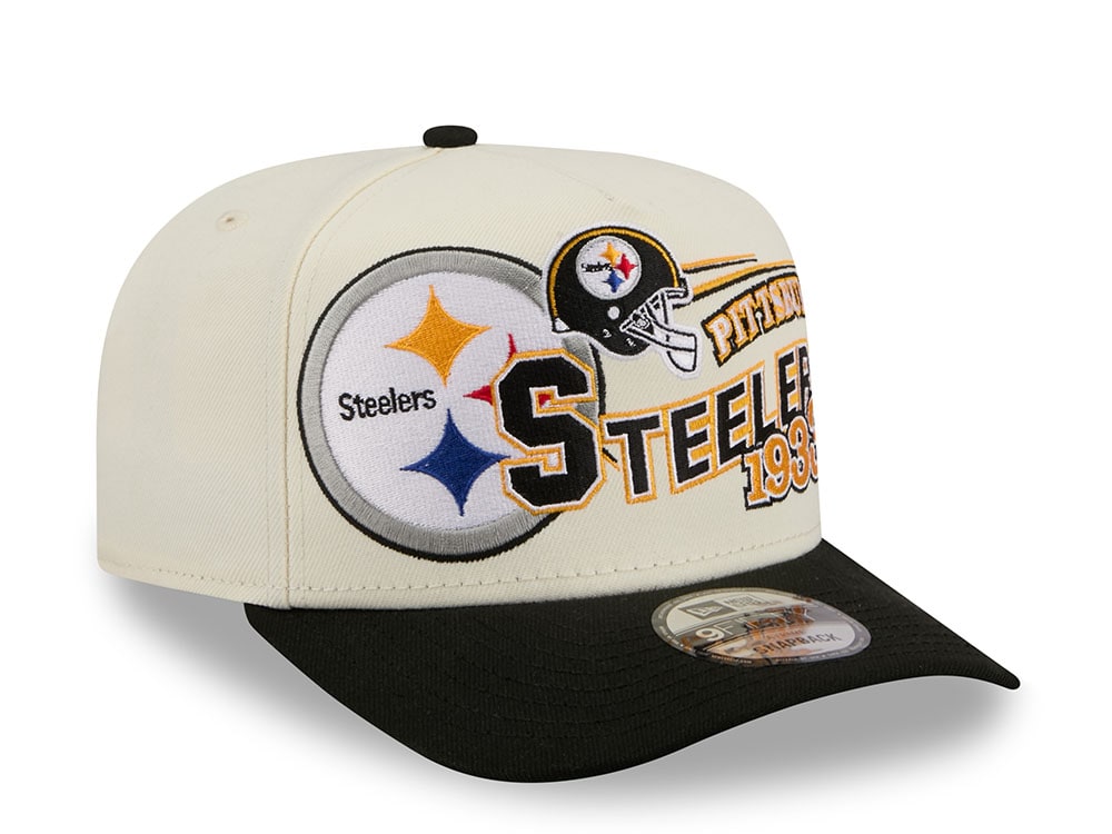 New Era Pittsburgh Steelers Classic Logo Two Tone Edition 9Fifty A Frame Snapback Hat