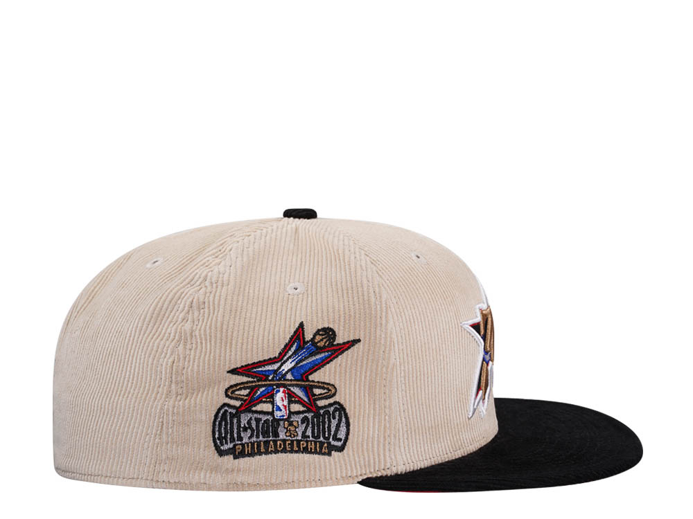 Mitchell & Ness Philadelphia 76ers All Star 2002 Two Tone Hardwood Classic Cord Edition Dynasty Fitted Hat
