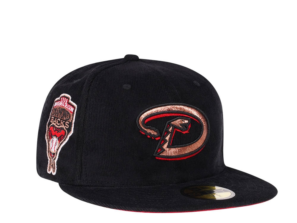 New Era Arizona Diamondbacks Black Inaugural Season 1998 Corduroy Prime Edition 59Fifty Fitted Hat