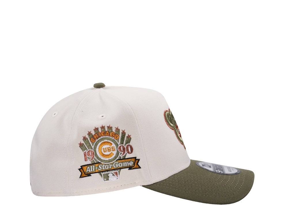 New Era Chicago Cubs All Star Game 1990 Cream Two Tone Edition 9Forty A Frame Snapback Hat