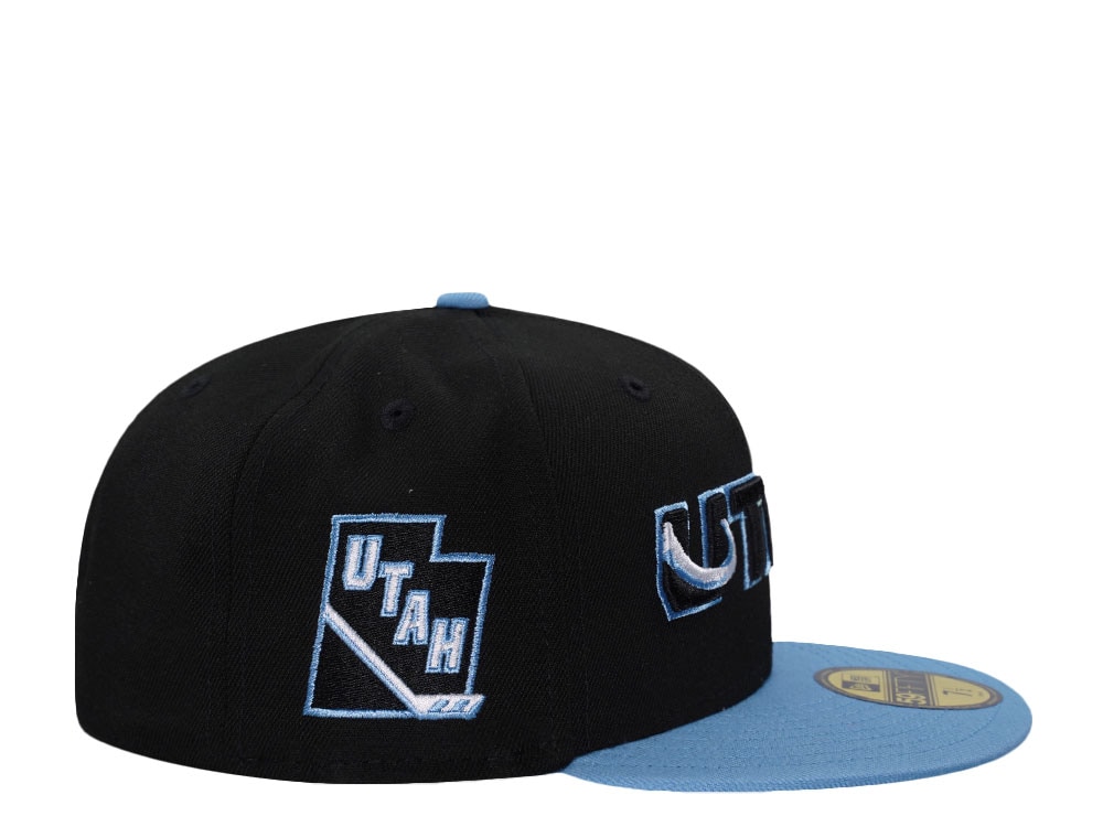 New Era Utah Mammoth Metallic Sky Blue Two Tone Edition 59Fifty Fitted Hat