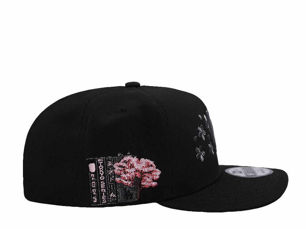 New Era Los Angeles Dodgers Tokyo Series Sakura Black Prime Edition 9Fifty A Frame Snapback Hat