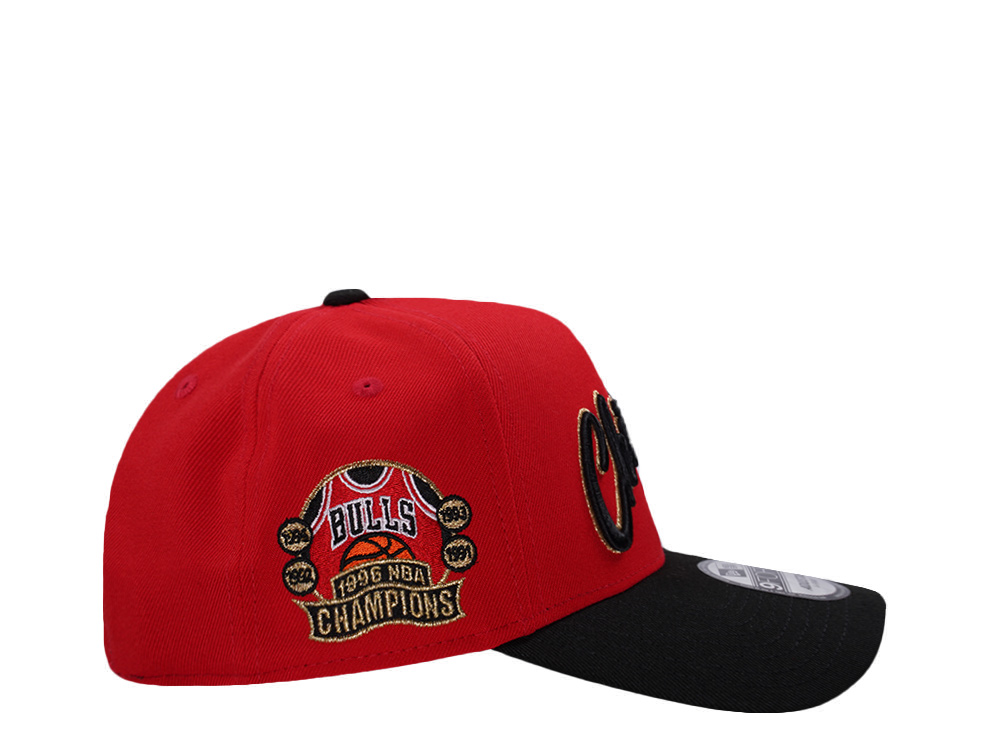 New Era Chicago Bulls Champions Red Two Tone Edition 9Forty A Frame Snapback Hat