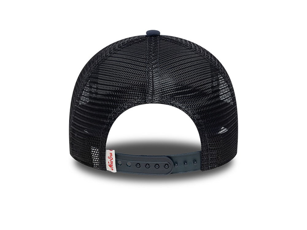 New Era Oval Foam Patch Navy 9Forty A Frame Trucker Snapback Hat