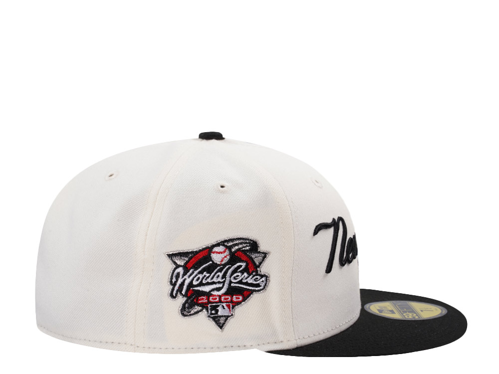 New Era New York Yankees World Series 2000 Script Chrome Two Tone Edition 59Fifty Fitted Hat