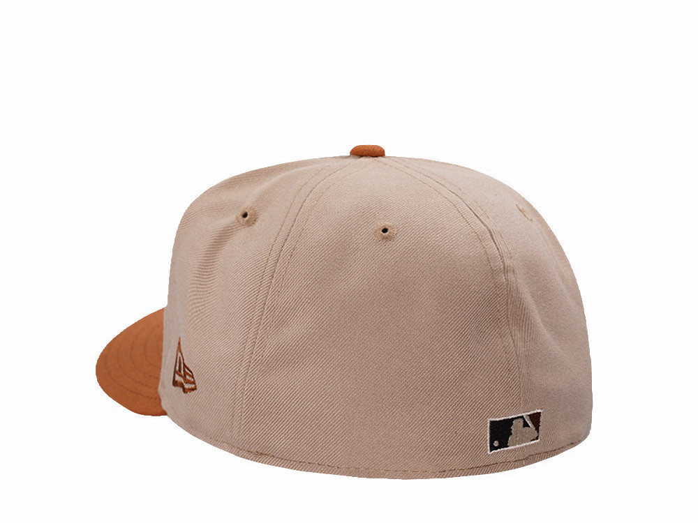 New Era New York Yankees Subway Series Pumpkin Spice Edition Pre Curved 59Fifty Fitted Hat