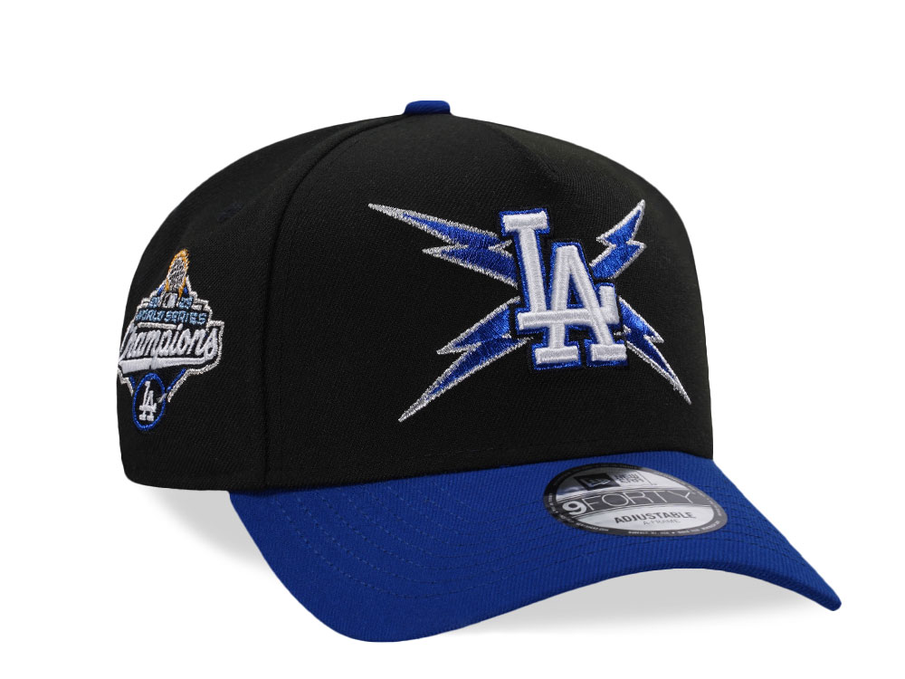 New Era Los Angeles Dodgers World Series Champions 2025 Black Two Tone Edition 9Forty A Frame Snapback Hat