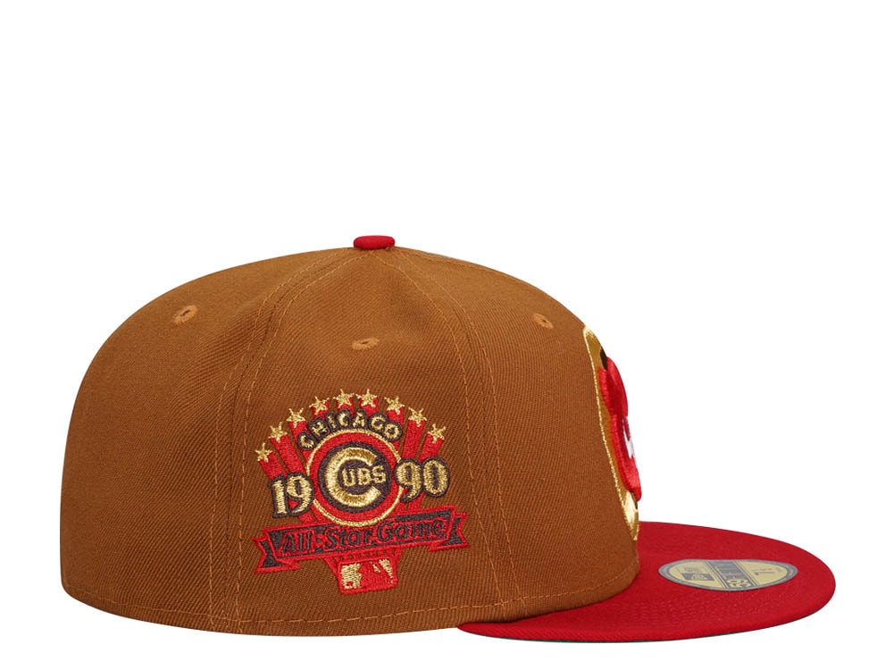 New Era Chicago Cubs All Star Game 1990 Prime Gold Two Tone Throwback Edition 59Fifty Fitted Hat