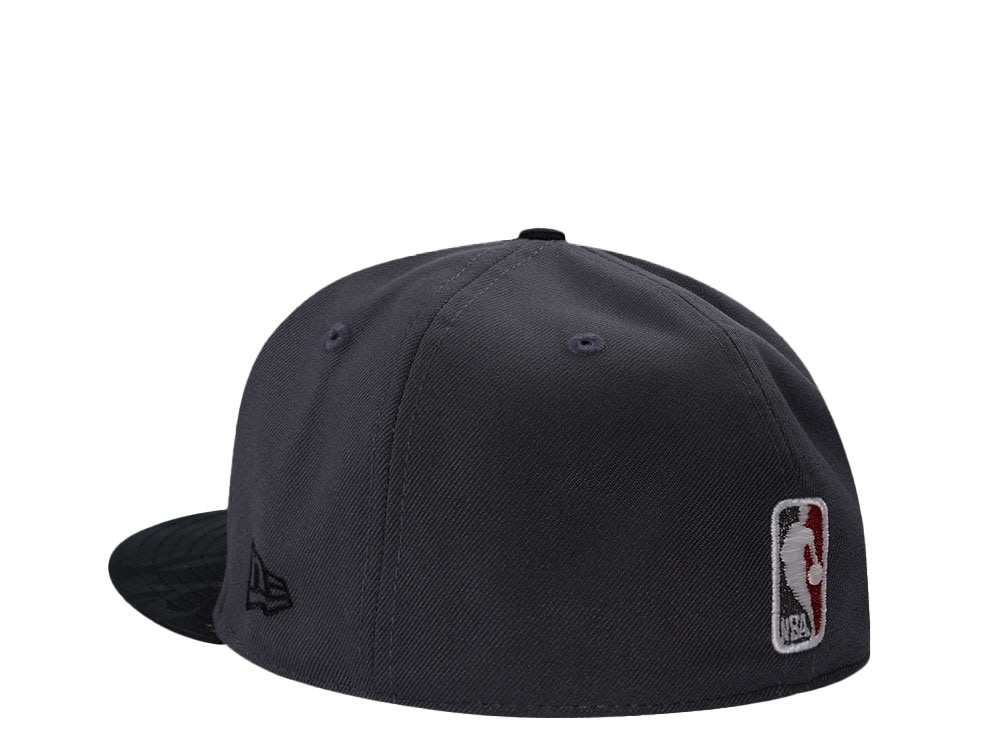 New Era Detroit Pistons NBA Eastern Conference Dark Gray Glow In The Dark Moon Edition 59Fifty Fitted Hat
