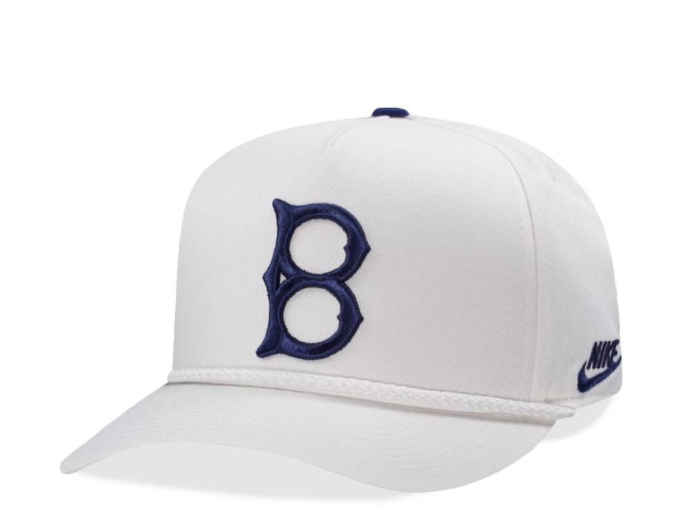 Nike Brooklyn Dodgers Cooperstwon White Edition Snapback Hat