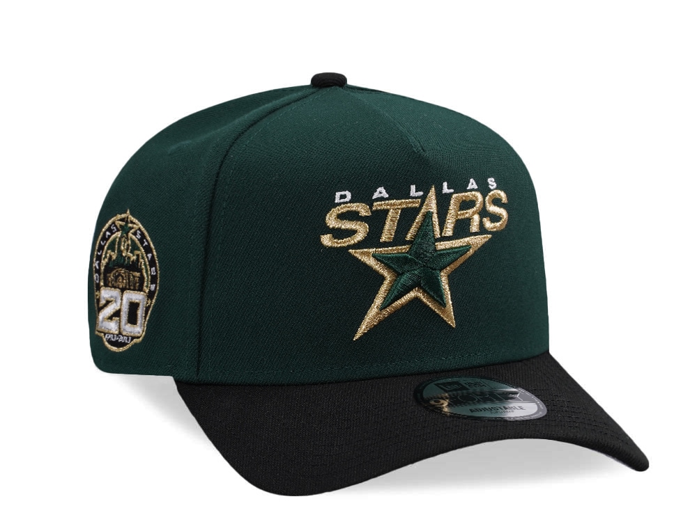 New Era Dallas Stars 20th Anniversary Green Two Tone Edition 9Forty A Frame Snapback Hat