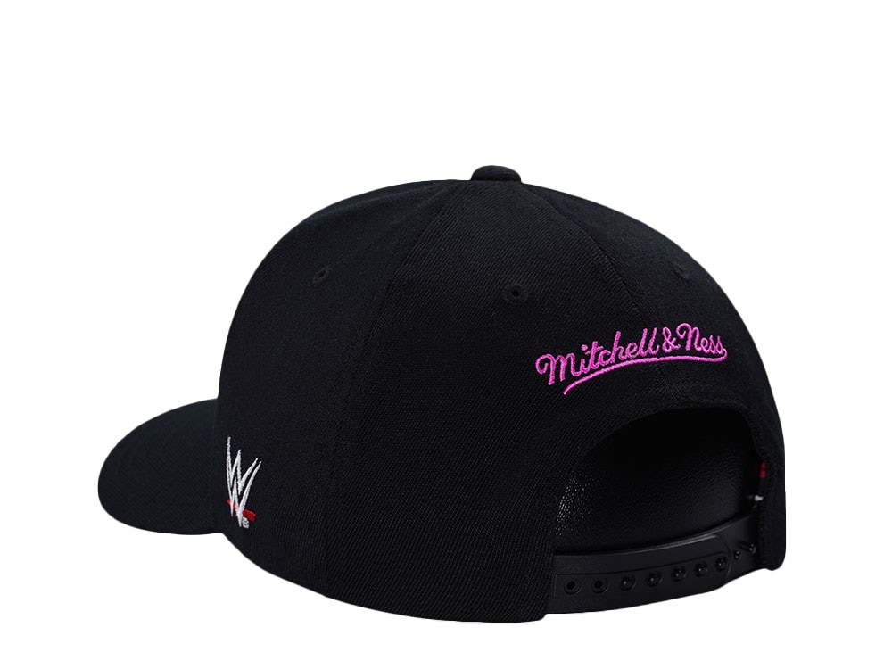 Mitchell & Ness Wrestlemania WWE Bret Hitman Hart Wordmark Classic Red Stretch Snapback Hat