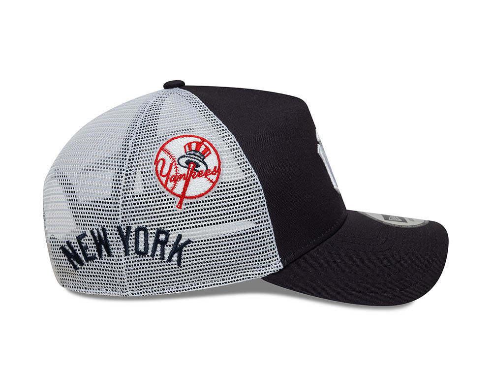 New Era New York Yankees Multi Patch 9Forty A Frame Trucker Snapback Hat