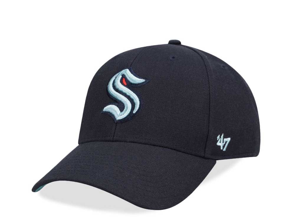 47Brand Seattle Kraken Navy Ballpark MVP Snapback Hat