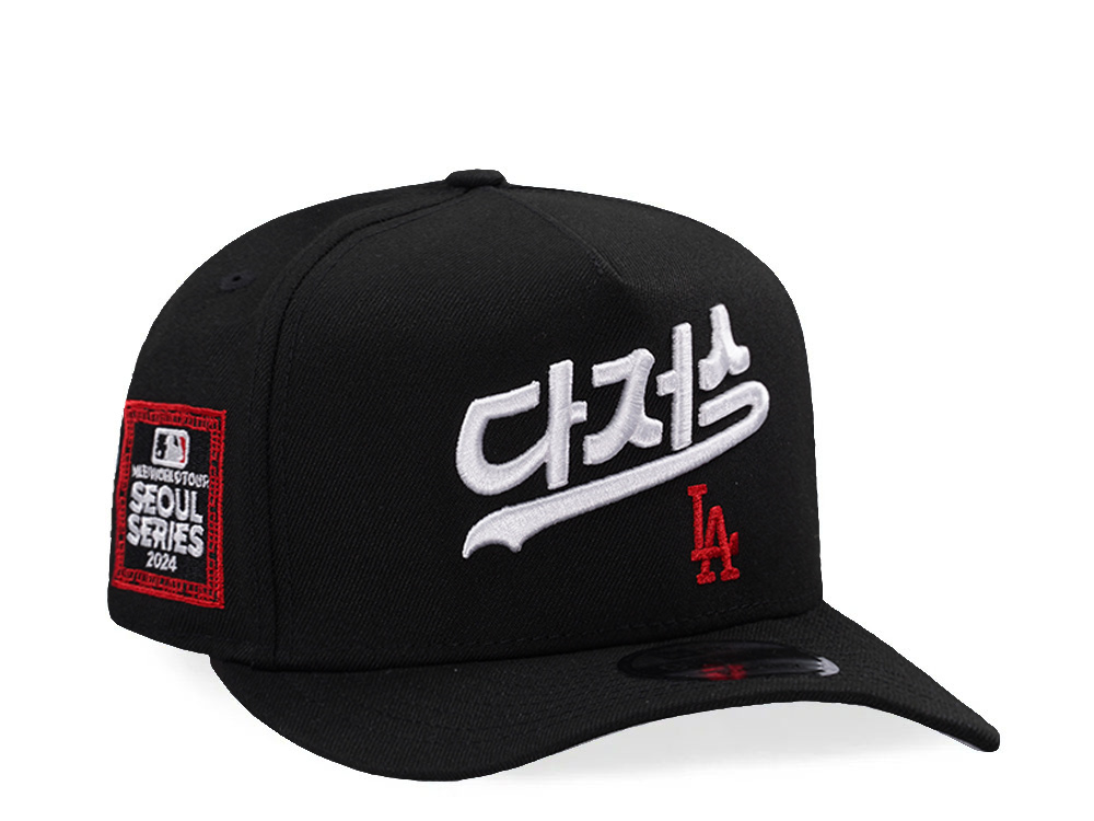 New Era Los Angeles Dodgers Seoul Black Two Tone Edition 9Fifty A Frame Snapback Hat
