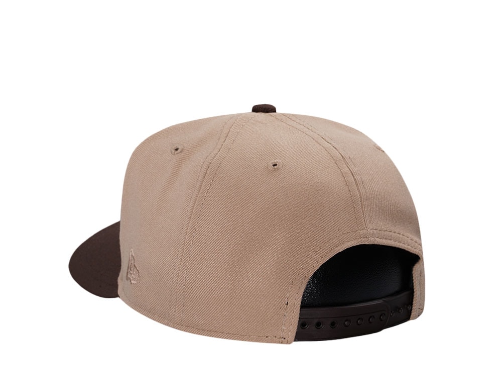 New Era New York Mets 40th Anniversary Tan Metallic Two Tone Edition 9Fifty A Frame Snapback Hat