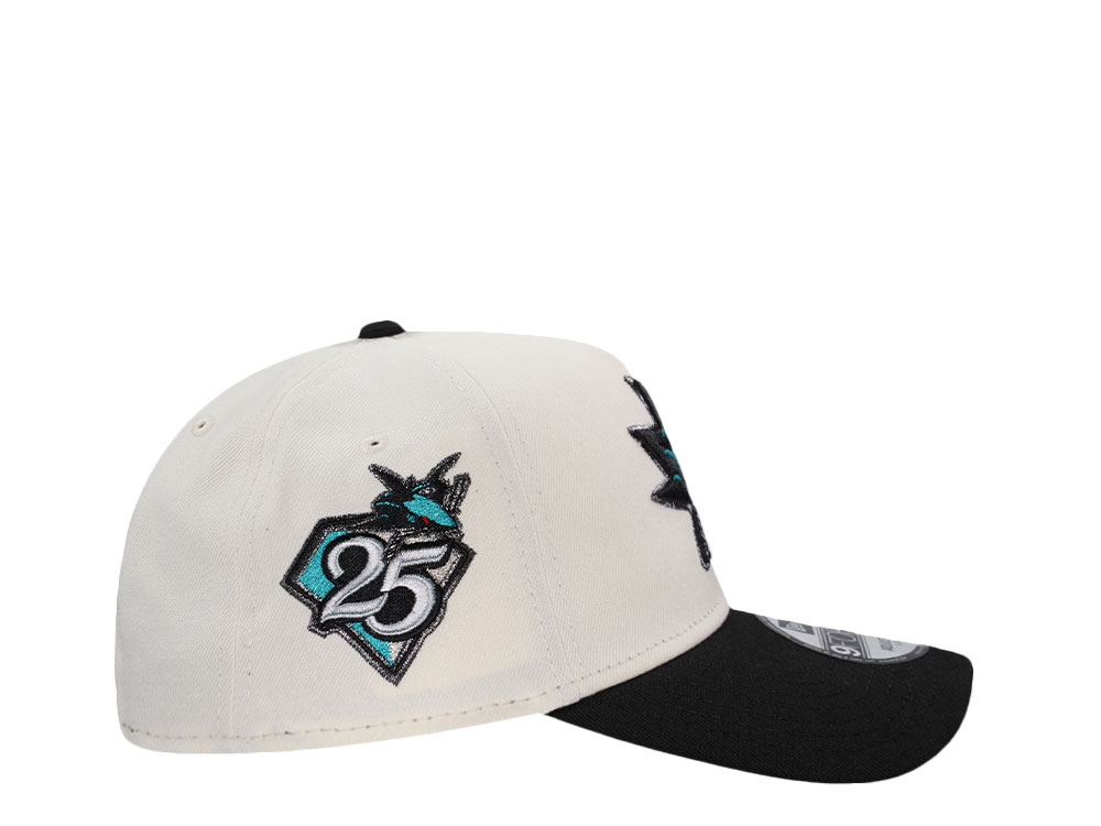 New Era San Jose Sharks 25th Anniversary Chrome Two Tone Edition 9Forty A Frame Snapback Hat