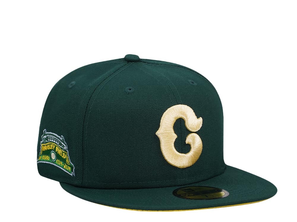 New Era Chicago Cubs 100th Years Wrigley Field Dark Green Citrus Edition 59Fifty Fitted Hat