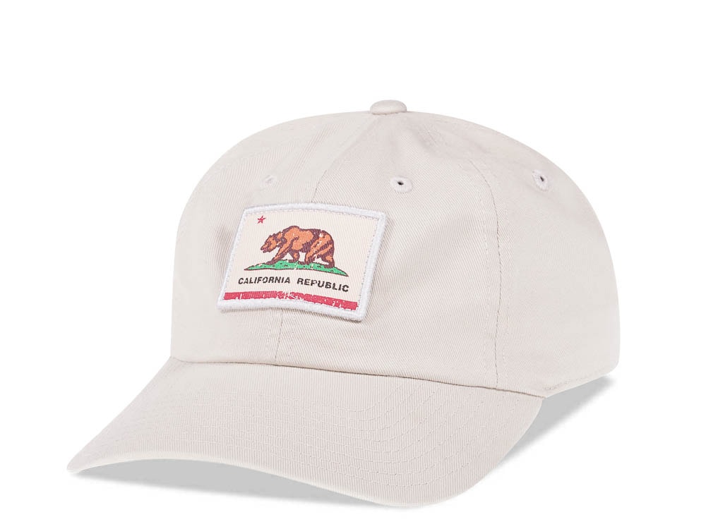 American Needle California Republic Beige Vintage Casual Strapback Hat