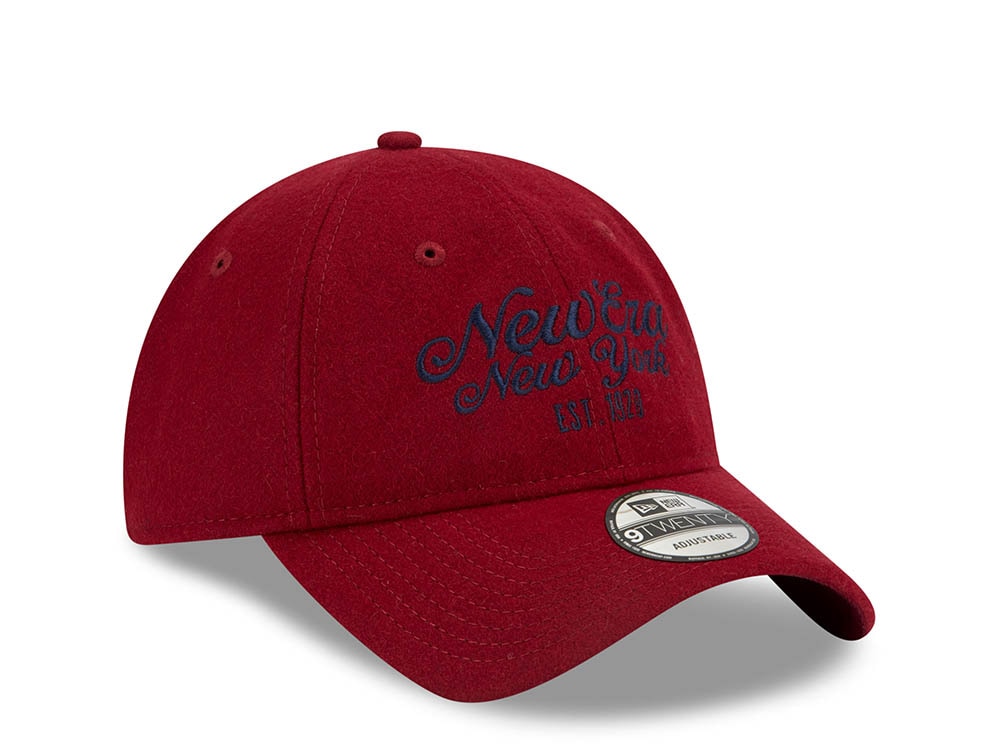 New Era Melton New York Est. 1920 Red 9Twenty Strapback Hat