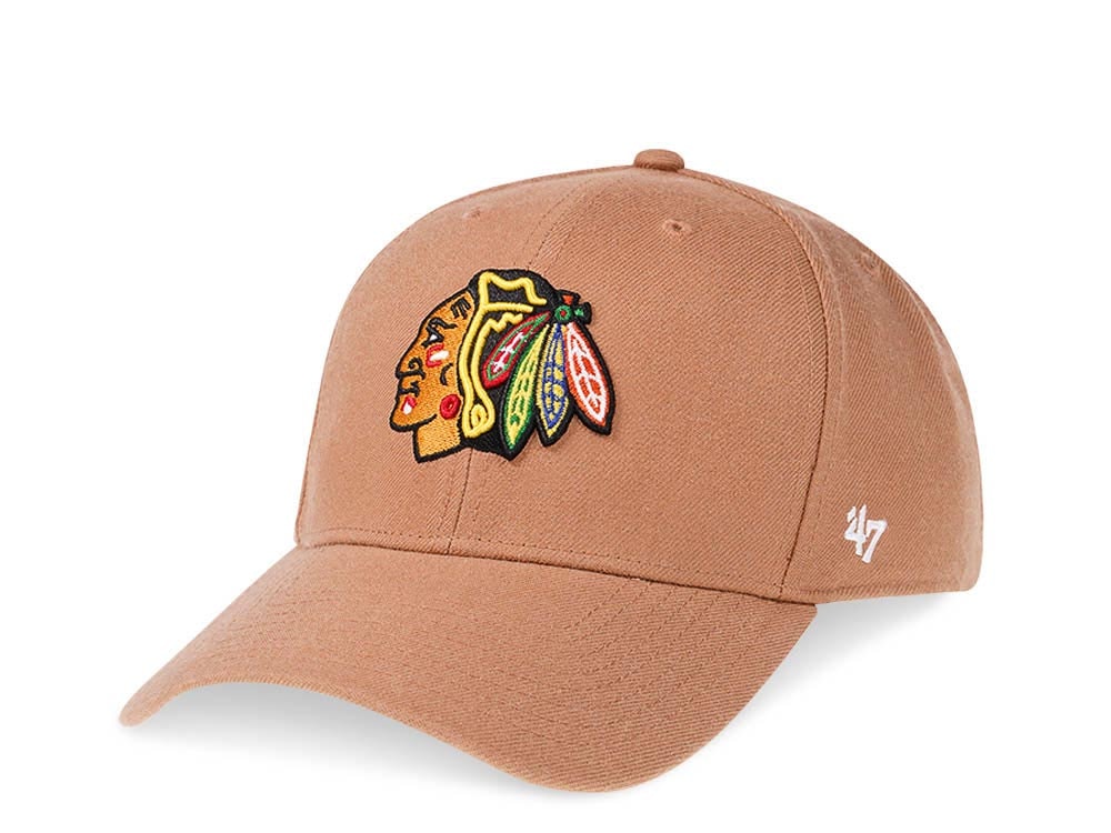 47Brand Chicago Blackhawks Camel Classic Snapback Hat