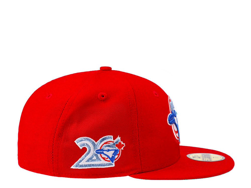 New Era Toronto Blue Jays 20th Anniversary Red Glacier Blue Edition 59Fifty Fitted Hat