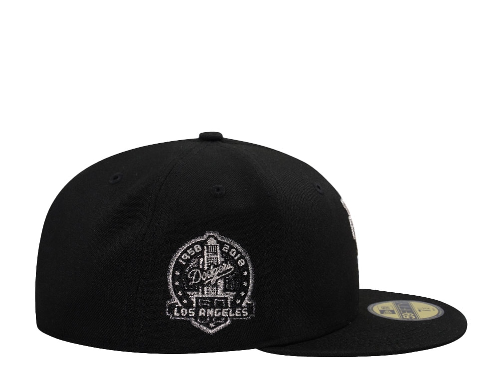 New Era Los Angeles Dodgers 60th Anniversary Upside Down Black Prime Edition 59Fifty Fitted Hat