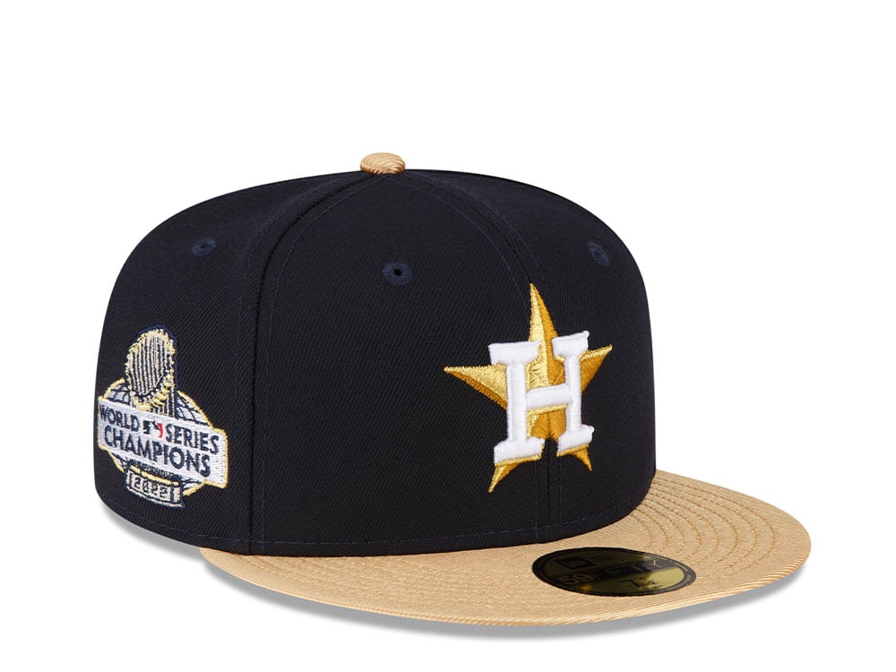 New Era Houston Astros World Series Champions 2022 Navy Gold Edition 59Fifty Fitted Hat