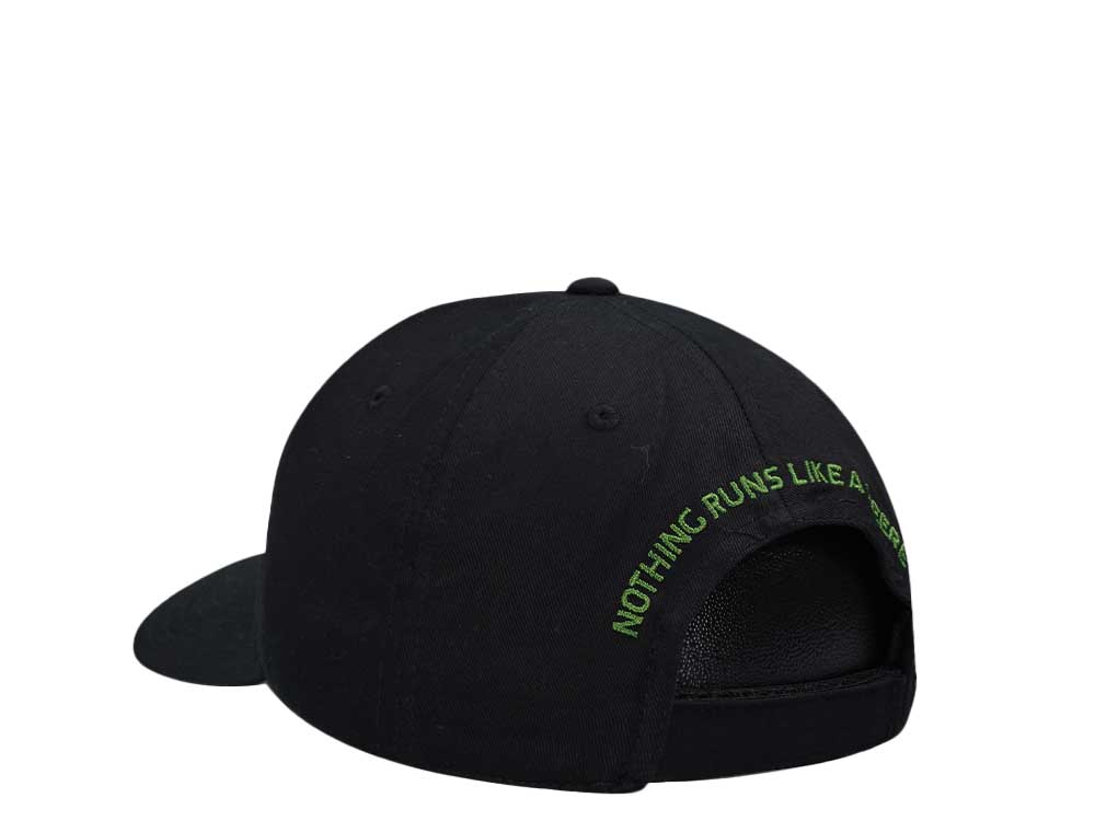 John Deere Logo Classic Cap Black Strapback Hat